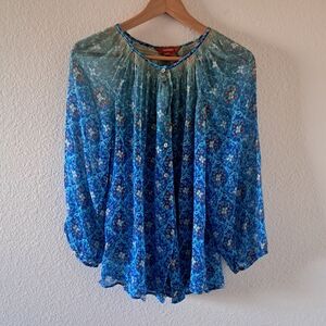 Sundance Floral Silk Blouse